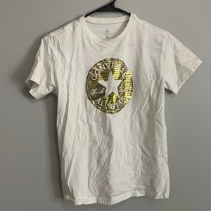 Girls white converse t-shirt
